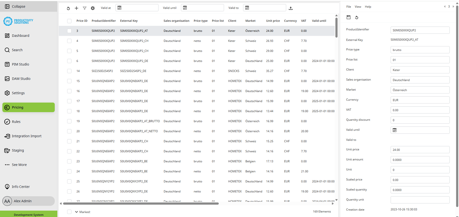 Screenshots_Price_Management_Studio_Preiseintraege_EN.PNG