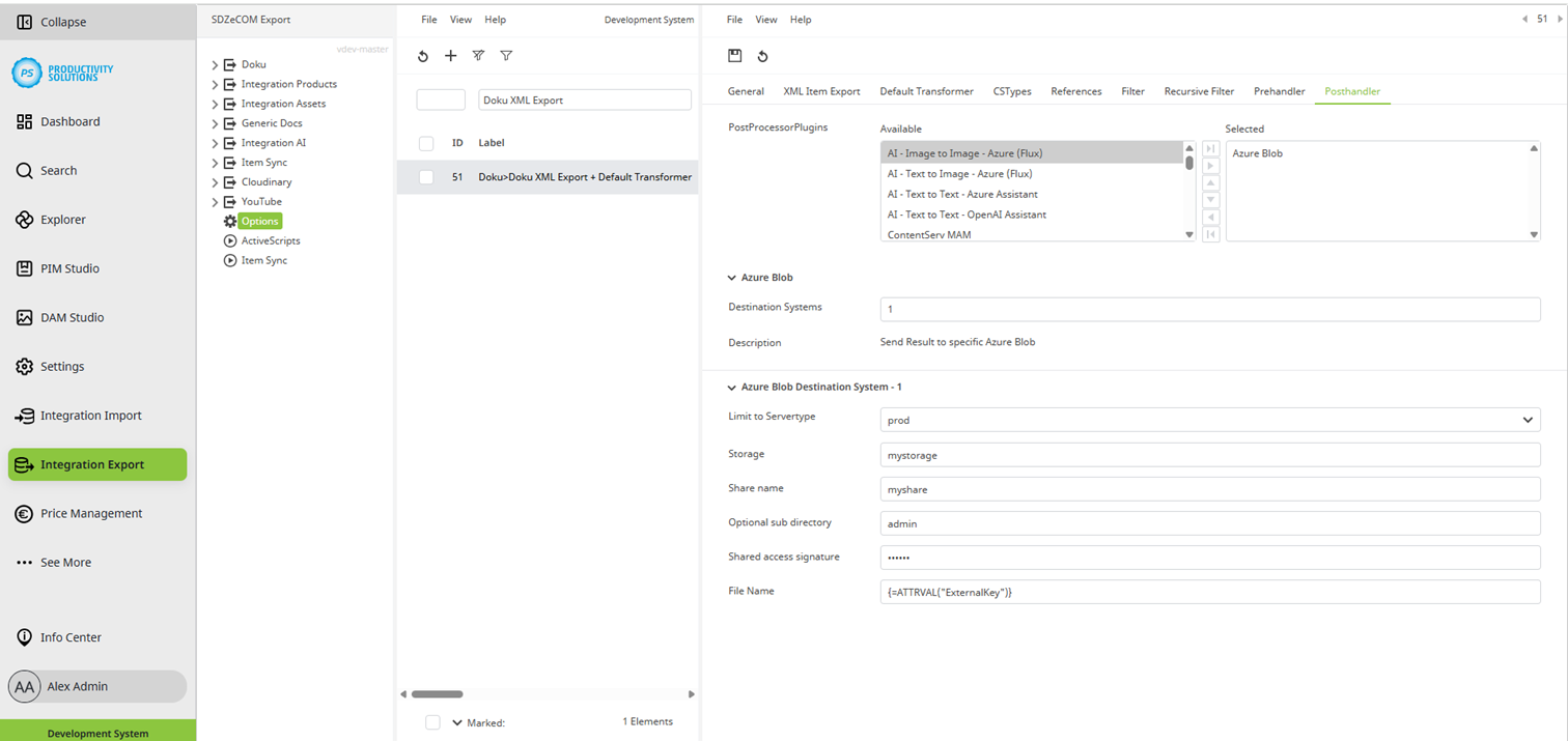 Screenshots_Integration_Exporte_Posthandler_Azure_Blob_EN.PNG